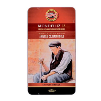 KOH-I-NOOR GRAPHIC SET MONDELUZ WATERCOLOUR PENCILS 12 COLORS