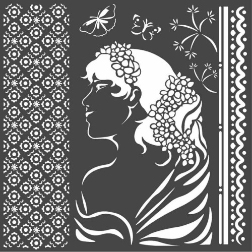 STAMPERIA MEDIA STENCIL - ШАБЛОН 18 Х 18 СМ - KSTDQ40