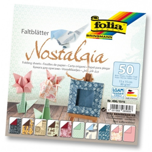 FOLIA ORIGAMI PAPER NOSTALGIA 15/15 CM 80 GSM 50 SHEETS