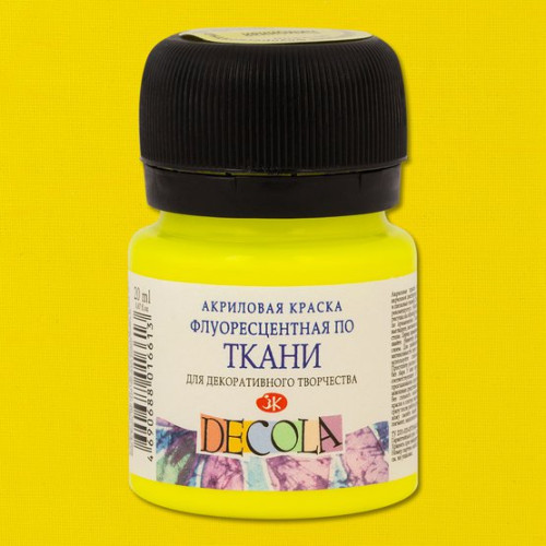 DECOLA FLUORESCENT TEXTILE PAINT 20 ML.