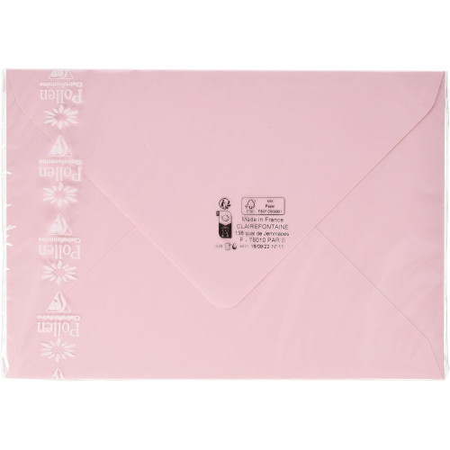 CLAIREFONTAINE PLIQUE 162/229 MM. - PINK