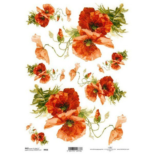 ITD COLLECTION DECOUPAGE RICE PAPER A4 - R0958