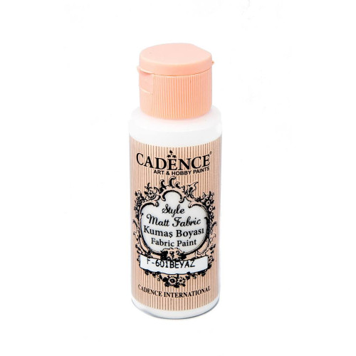 CADENCE ТЕКСТИЛНА БОЯ STYLE MATT 59 МЛ - WHITE F-601