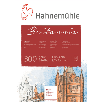 HAHNEMUHLE СКИЦНИК BRITANIA MATT 300ГР, 17/24СМ, 12Л.
