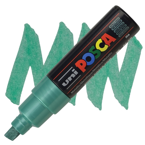 POSCA ACRYLIC MARKER PC-8K, 8 MM - METALLIC GREEN