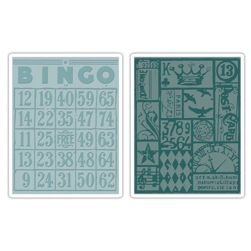 SIZZIX ПАПКИ ЗА РЕЛЕФ - BINGO & PATCHWORK SET
