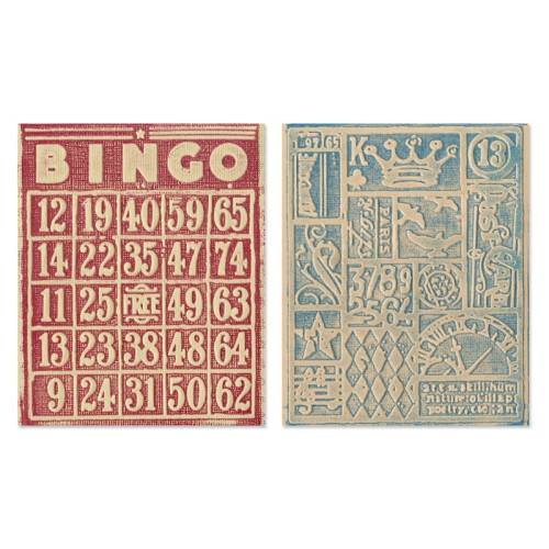SIZZIX ПАПКИ ЗА РЕЛЕФ - BINGO & PATCHWORK SET