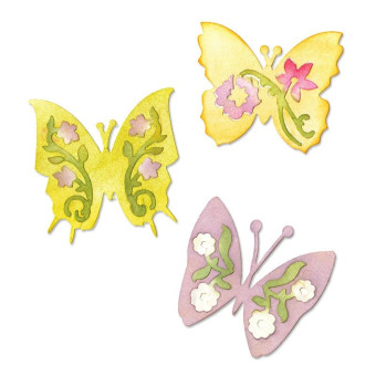 SIZZIX SIZZLITS ЩАНЦИ ЗА ИЗРЯЗВАНЕ - BUTTERFLY SET #3