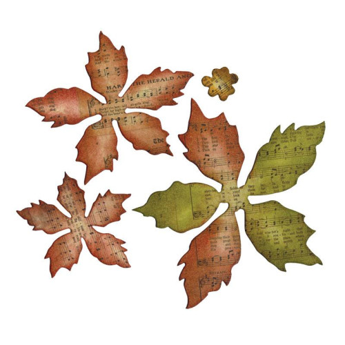 SIZZIX BIGZ ЩАНЦИ ЗА ИЗРЯЗВАНЕ - TATTERED POINSETTIA