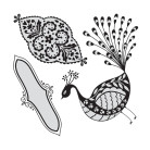 SIZZIX FRAMELITS DIES FOR CUTTING AND STAMPING - PEACOCK