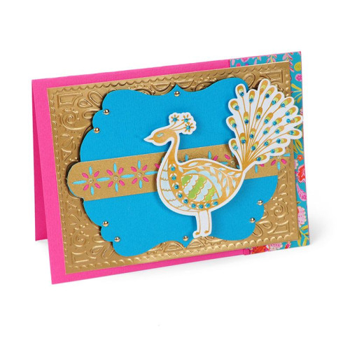 SIZZIX FRAMELITS DIES FOR CUTTING AND STAMPING - PEACOCK
