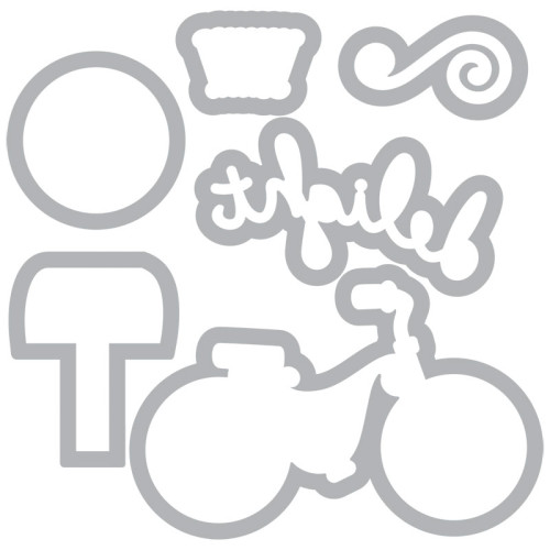 SIZZIX FRAMELITS DIES - BICYCLE SET