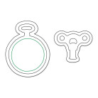 SIZZIX MAGNETIC ЩАНЦИ ЗА ИЗРЯЗВАНЕ - MINI CLOCK KEY & POCKET
