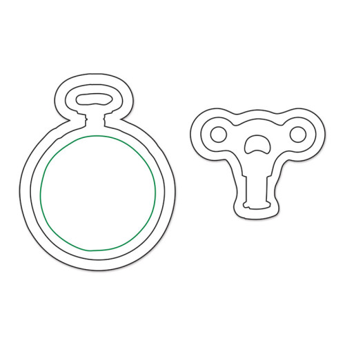 SIZZIX MAGNETIC ЩАНЦИ ЗА ИЗРЯЗВАНЕ - MINI CLOCK KEY & POCKET