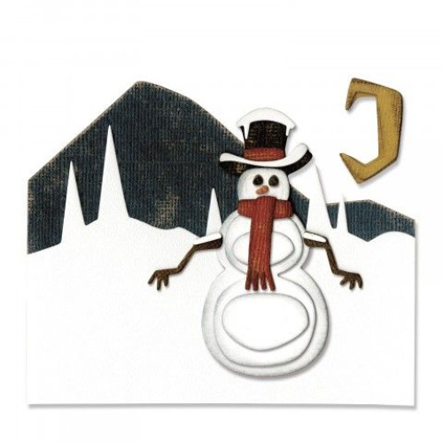 SIZZIX THINLITS ЩАНЦИ ЗА ИЗРЯЗВАНЕ - SNOWMAN SCENE