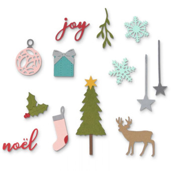 SIZZIX THINLITS ЩАНЦИ ЗА ИЗРЯЗВАНЕ - FESTIVE SET