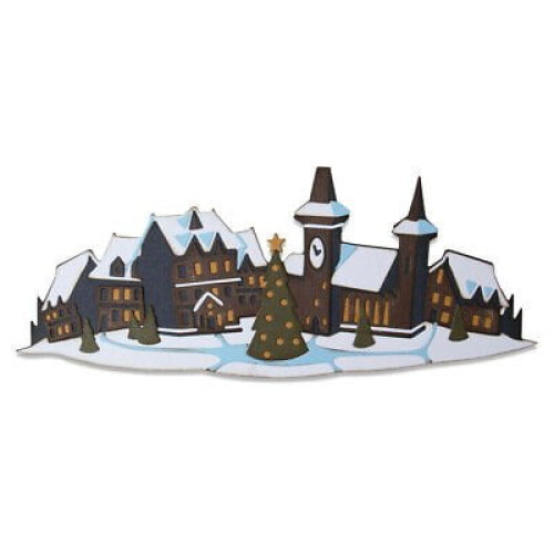 SIZZIX THINLITS DIES FOR CUTTING - HOLIDAY VILLAGE, COLORIZE