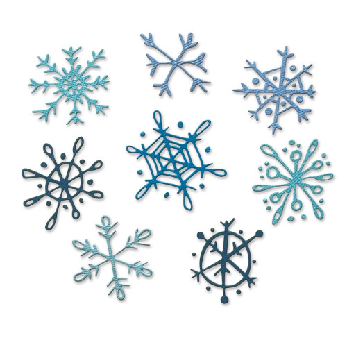 SIZZIX THINLITS ЩАНЦИ ЗА ИЗРЯЗВАНЕ - SCRIBBLY SNOWFLAKES