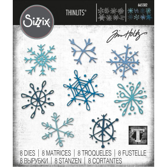 SIZZIX THINLITS ЩАНЦИ ЗА ИЗРЯЗВАНЕ - SCRIBBLY SNOWFLAKES