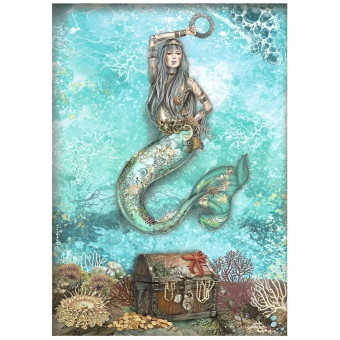 STAMPERIA SONGS OF THE SEA DECOUPAGE PAPER A4 - DFSA4810