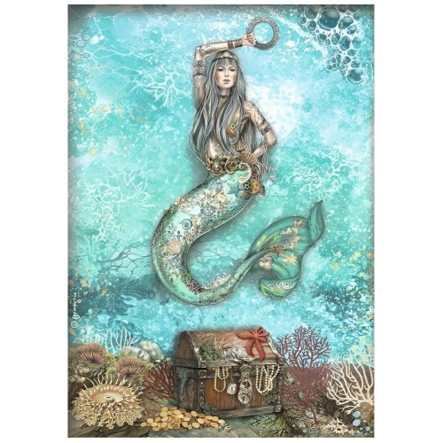 STAMPERIA SONGS OF THE SEA DECOUPAGE PAPER A4 - DFSA4810