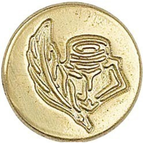 MANUSCRIPT DECORATIVE BRASS SEAL COIN MSH727QUI