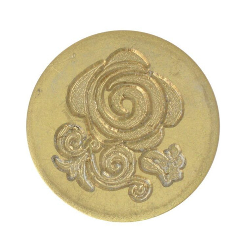 MANUSCRIPT DECORATIVE BRASS SEAL COIN MSH728ROSE