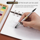 FUUMUUI Wooden Empty Watercolor Box (24 Colors) with Brush