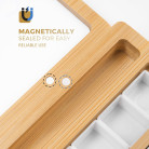 FUUMUUI Wooden Empty Watercolor Box (24 Colors) with Brush