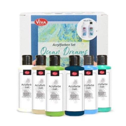VIVA DECOR ACRYLIC PAINT OCEAN DREAMS 6 X 28 ML - 800270113