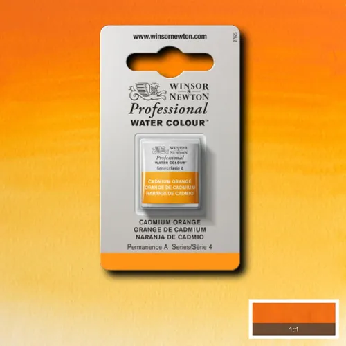 W&N WATERCOLOUR PAINT PROFESSIONAL H/PAN - CADMIUM ORANGE