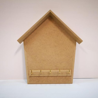 ARTS MDF KEY BOX WITH 5 HOOKS - K04