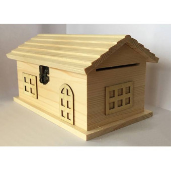 NEWART WOODEN BOX - HOUSE 20/12.5/11.5 CM - AS-WB33