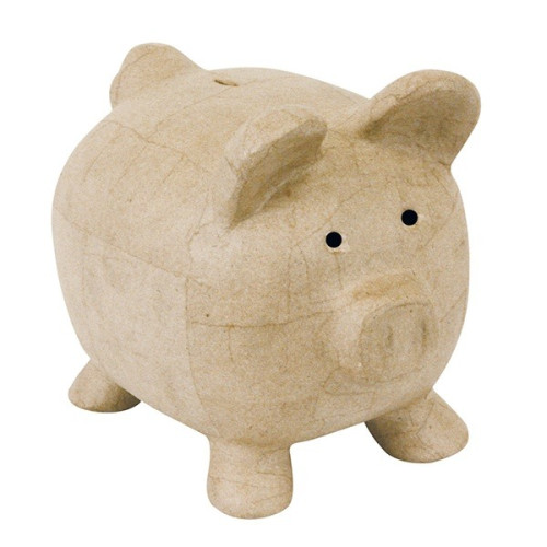 DECOPATCH PIGGY BANK MADE OF PAPER MACHE - MA018C