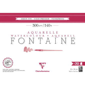 CLAIREFONTAINE СКИЦНИК FONTAINE COLD PRESSED 26/36 300ГР 20Л