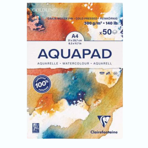 CLAIREFONTAINE СКИЦНИК AQUAPAD COLD PRESSED A4 300 ГР 50 Л