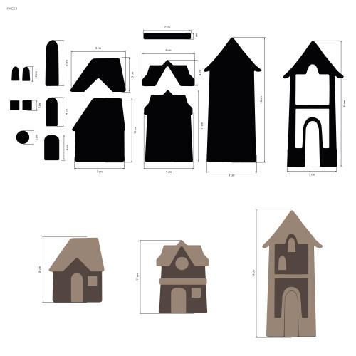 STAMPERIA SILENT SEA MDF ELEMENTS LANDSCAPE - KLSM46