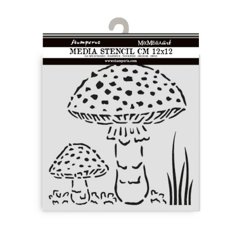 STAMPERIA WHISPERING WOODS TEMPLATE 12 X 12 CM - KSTDS - 59