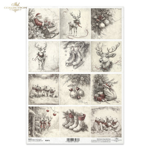 ITD COLLECTION DECOUPAGE RICE PAPER A4 - R2671