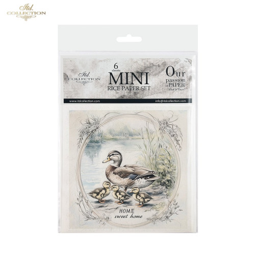 ITD COLLECTION MINI RICE PAPER SET 6PCS 14.8X14.8CM - RSM159