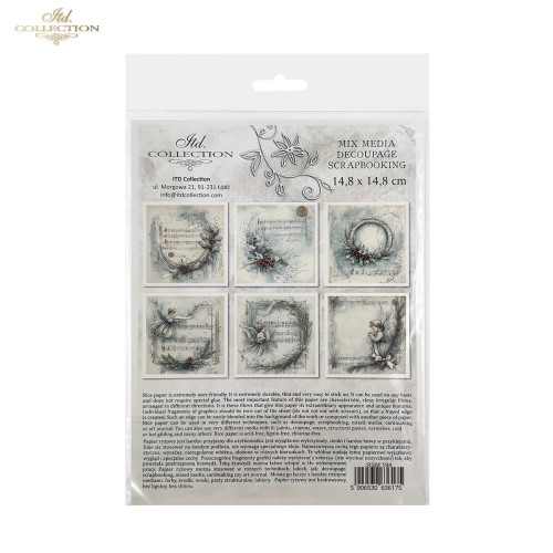 ITD COLLECTION MINI RICE PAPER К-КТ 6БР 14.8X14.8CM - RSM194