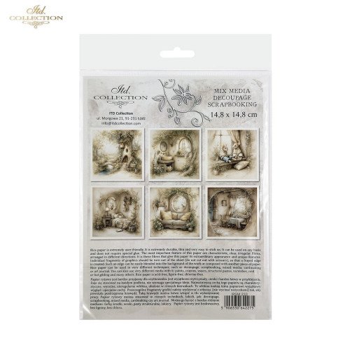 ITD COLLECTION MINI RICE PAPER К-КТ 6БР 14.8X14.8CM - RSM233