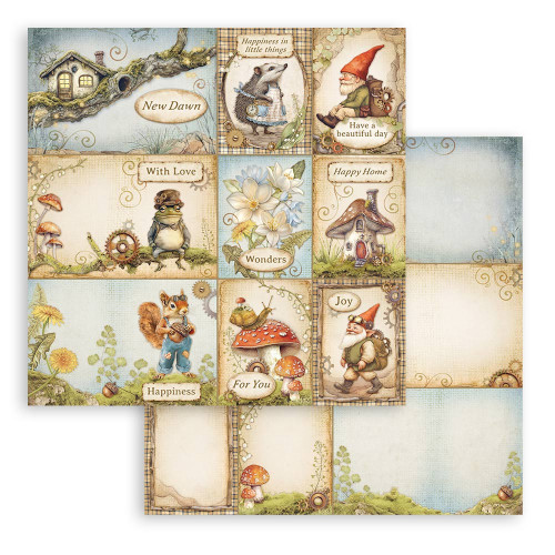 STAMPERIA HIDDEN GROVE BLOCK PAPER 20.3/20.3 CM - SBBS124