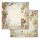 STAMPERIA HIDDEN GROVE BLOCK PAPER 20.3/20.3 CM - SBBS124