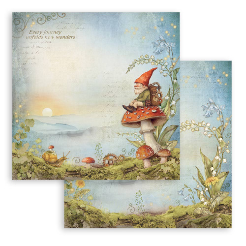 STAMPERIA HIDDEN GROVE BLOCK PAPER 20.3/20.3 CM - SBBS124
