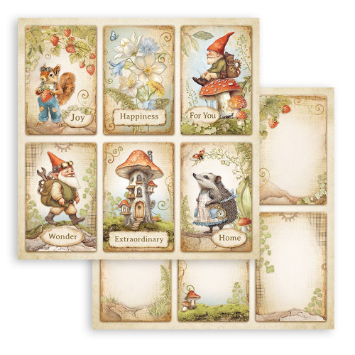 STAMPERIA HIDDEN GROVE BLOCK PAPER 20.3/20.3 CM - SBBS124