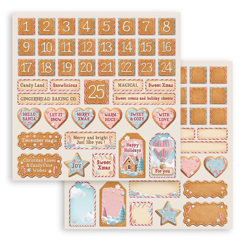 STAMPERIA CANDY CHRISTMAS БЛОКЧЕ ХАРТИЯ 20,3/20,3 СМ-SBBS129