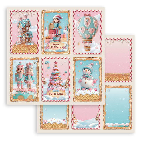 STAMPERIA CANDY CHRISTMAS БЛОКЧЕ ХАРТИЯ 20,3/20,3 СМ-SBBS129