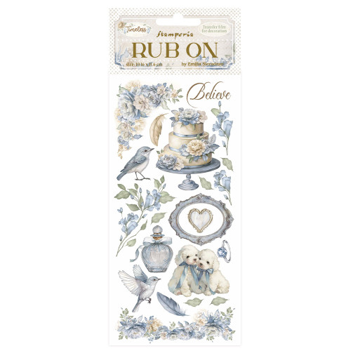 STAMPERIA TIMELESS RUB ON 10,16/21,6CM-DFLRB164