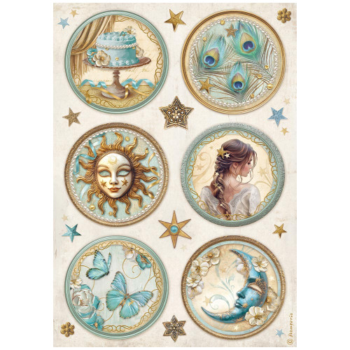 STAMPERIA MASQUERADE DECOUPAGE RICE PAPER A4-DFSA4981